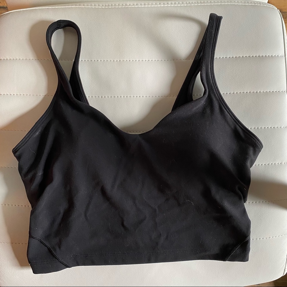 black lululemon align tank